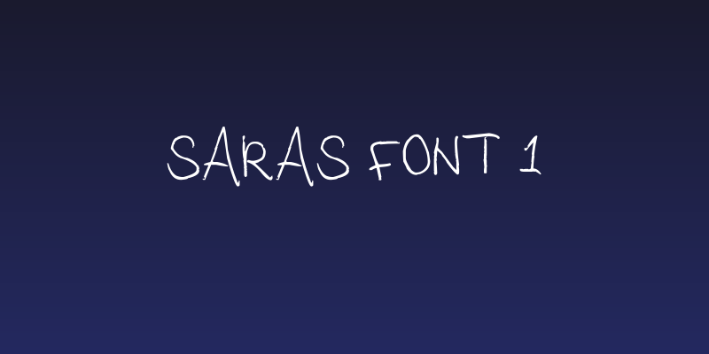 Saras Font 1 Social Header