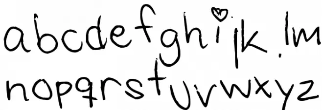 Saras Font 1 フォント 小文字