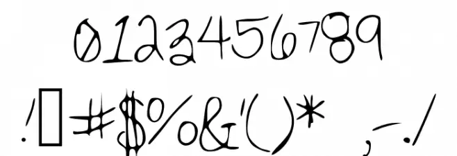 SarasType Font OTHER CHARS