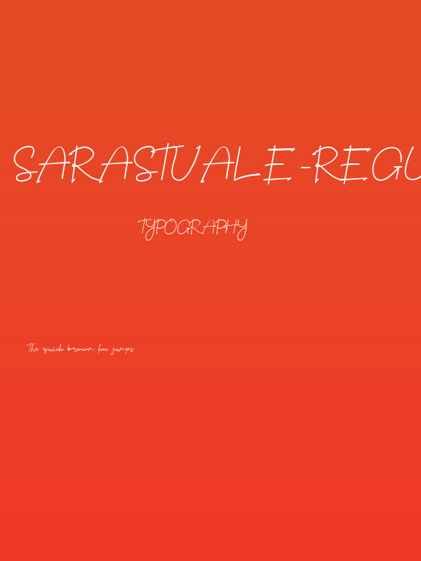 Sarastvale-Regular Poster