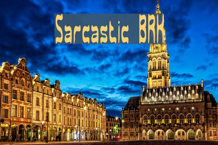 Sarcastic BRK Font examples