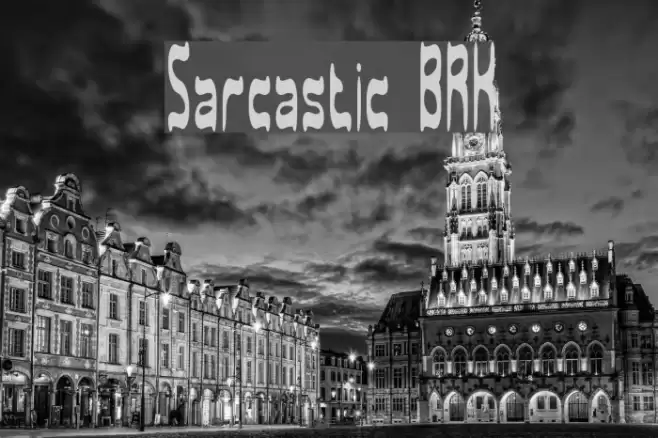 Sarcastic BRK Шрифта examples