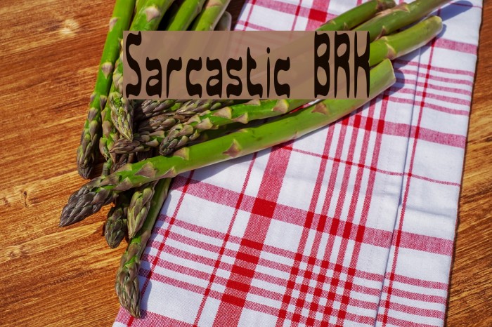 Sarcastic BRK Font examples