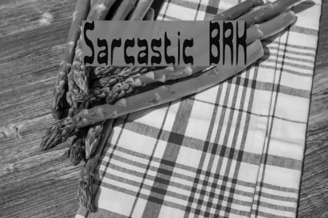 Sarcastic BRK Шрифта examples