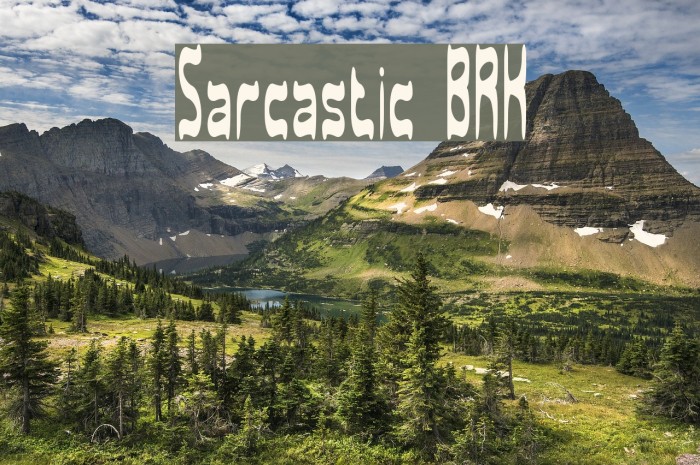 Sarcastic BRK Font examples