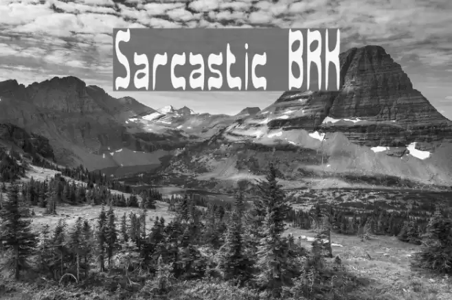 Sarcastic BRK Шрифта examples