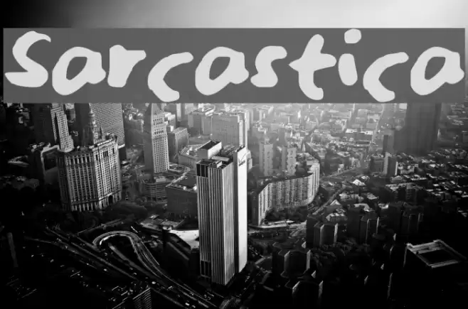 Sarcastica Font examples