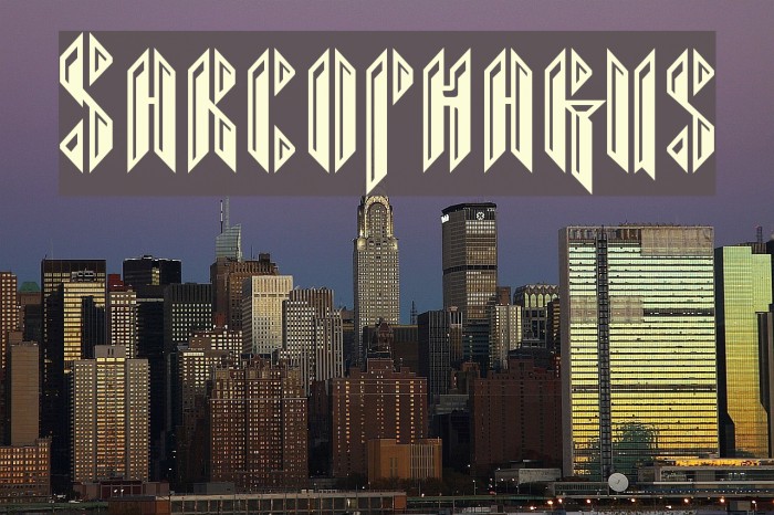 Sarcophagus Font examples