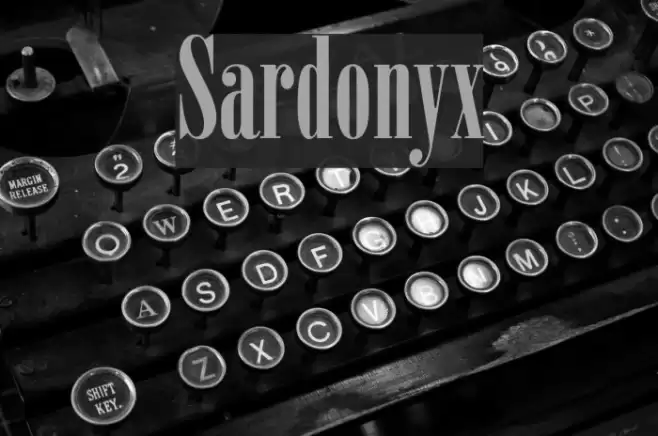 Sardonyx Font examples
