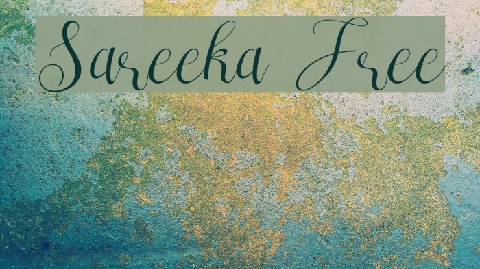 Sareeka Free Font examples