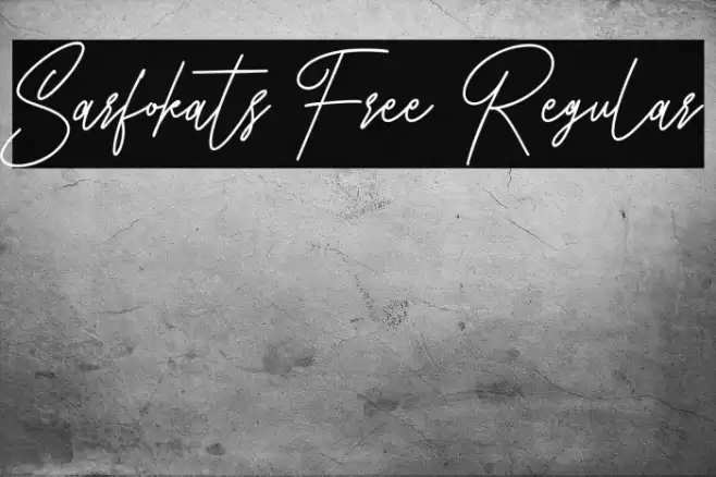 Sarfokats Free Regular Font examples