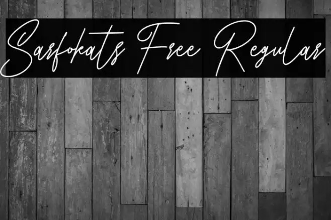 Sarfokats Free Regular Font examples