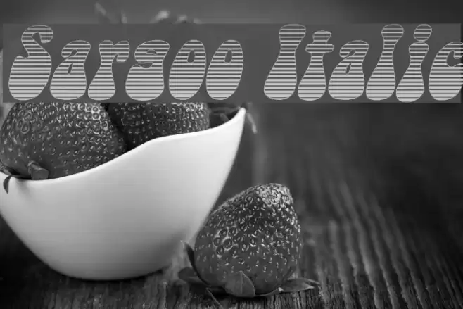 Sargoo Italic Font examples