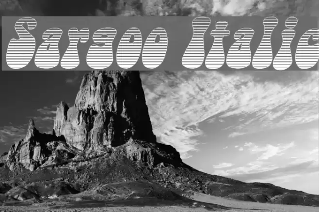 Sargoo Italic Font examples