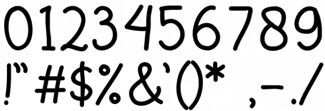 Saridezra Hand Font OTHER CHARS