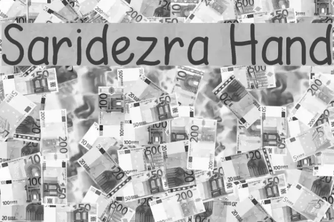 Saridezra Hand Font examples
