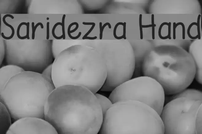 Saridezra Hand Font examples