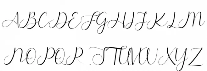 Sarilla Script フォント 大文字