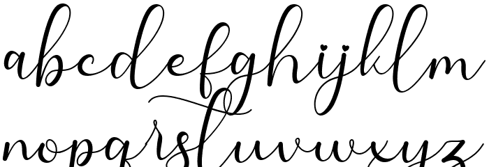Sarilla Script Font LOWERCASE