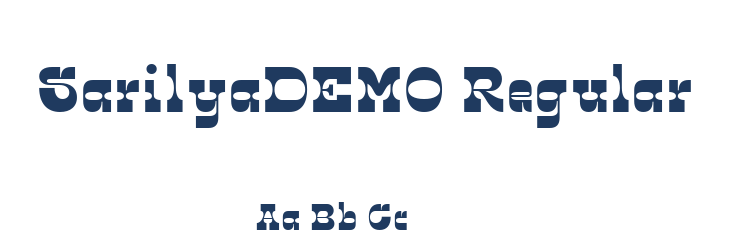 SarilyaDEMO Regular Font Preview