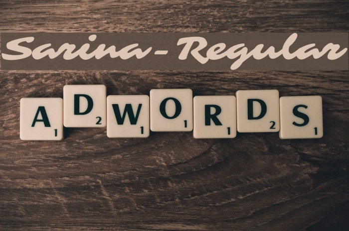 Sarina-Regular Font examples