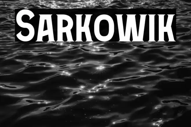 Sarkowik Font examples