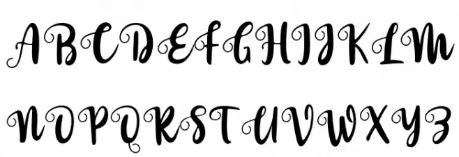 Sarllina Font UPPERCASE