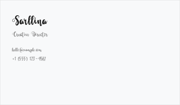 Sarllina Business Card