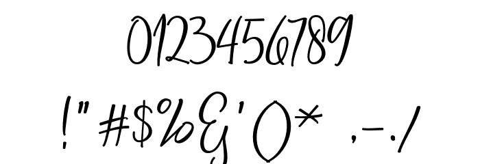 SarmillaScript Font OTHER CHARS