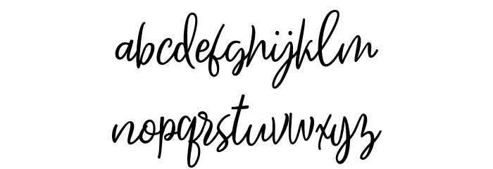 SarmillaScript Font LOWERCASE
