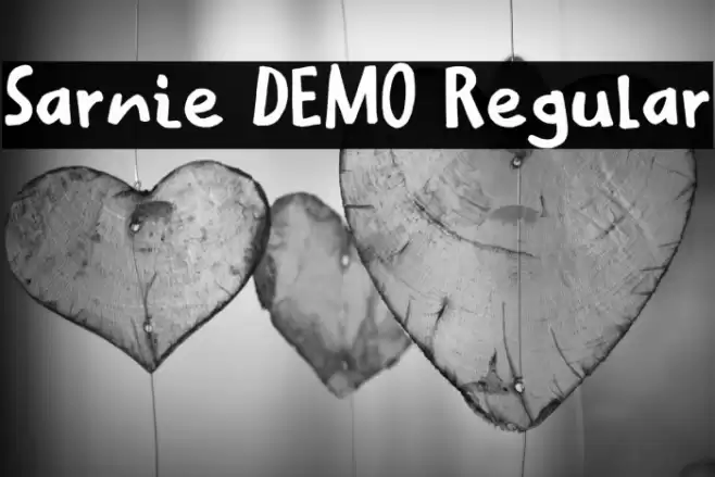 Sarnie DEMO Regular Fonte examples