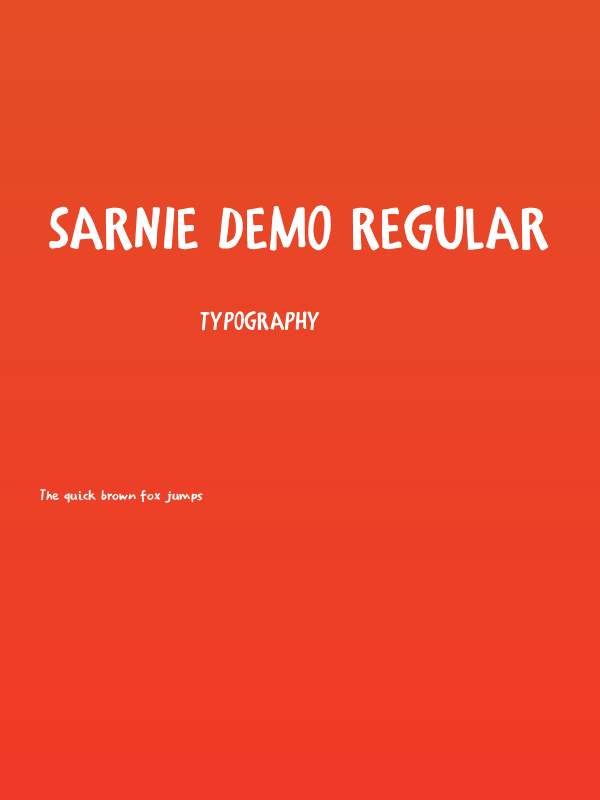 Sarnie DEMO Regular Poster