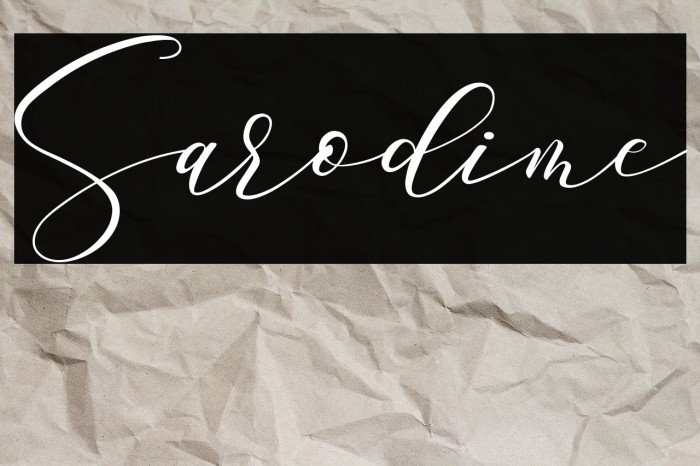 Sarodime Font examples