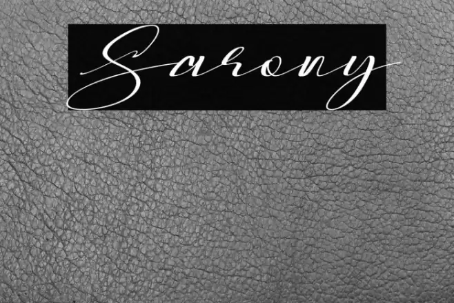 Sarony Font examples