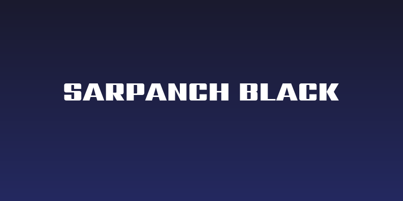 Sarpanch Black Social Header