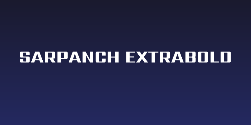Sarpanch ExtraBold Social Header