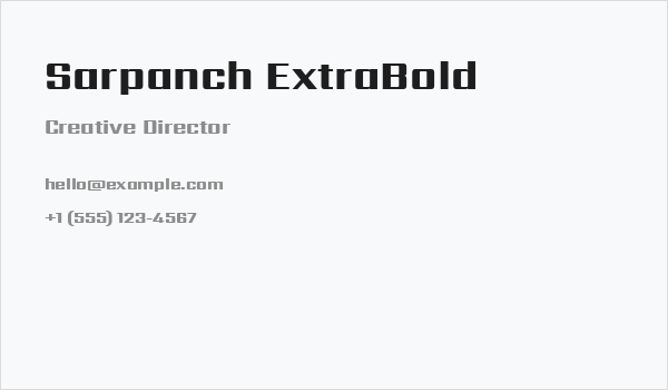 Sarpanch ExtraBold Business Card