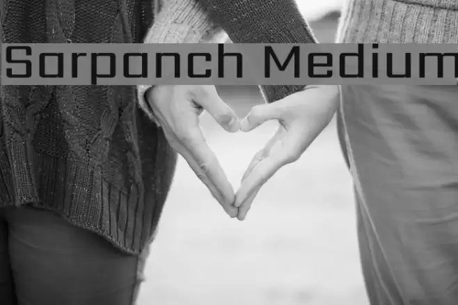 Sarpanch Medium Font examples