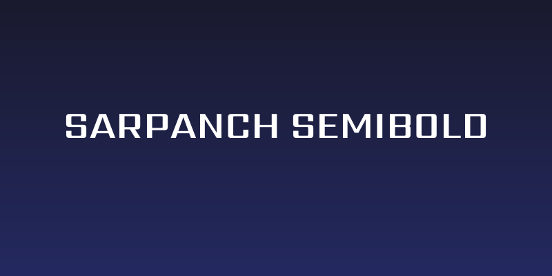 Sarpanch SemiBold Social Header