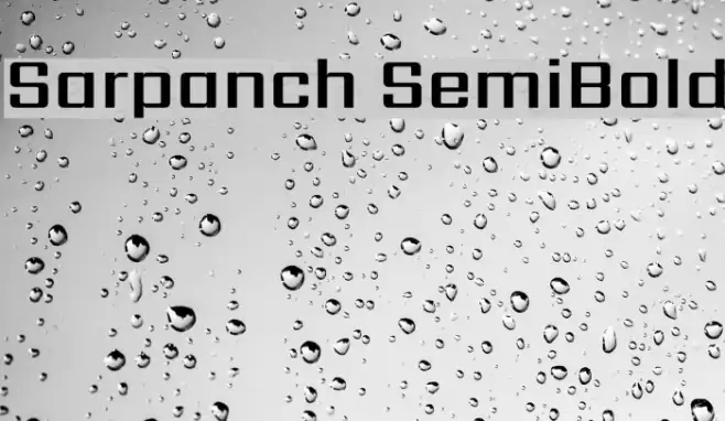 Sarpanch SemiBold خط examples
