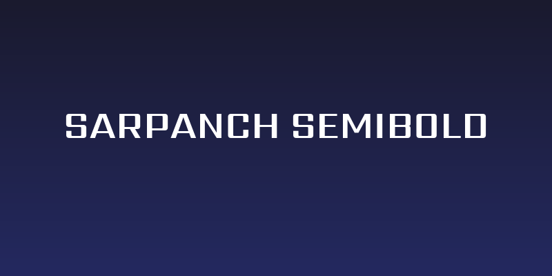 Sarpanch SemiBold Social Header