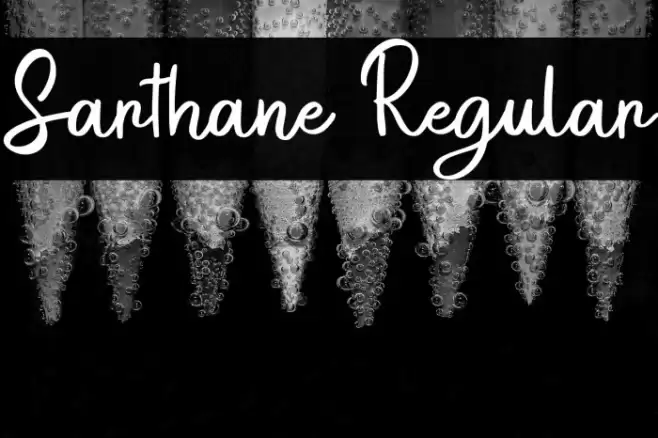 Sarthane Regular Font examples
