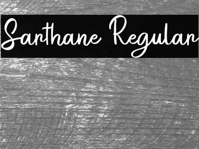 Sarthane Regular Font examples