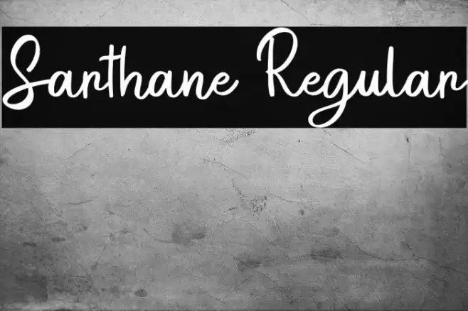 Sarthane Regular Font examples