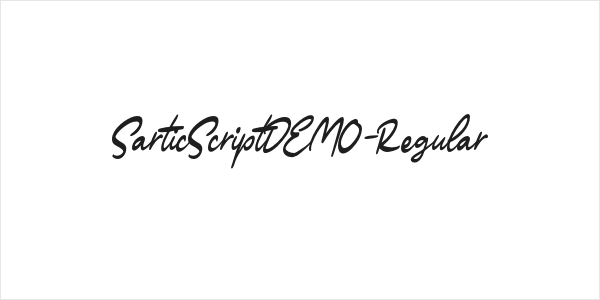 SarticScriptDEMO-Regular Logo