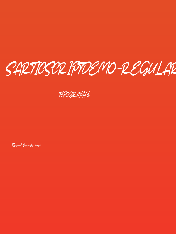 SarticScriptDEMO-Regular Poster