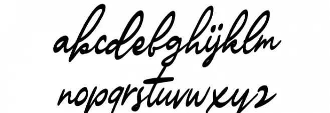 SarticScriptDEMO-Regular Caratteri MINUSCOLO