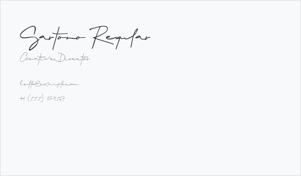 Sartono Regular Business Card