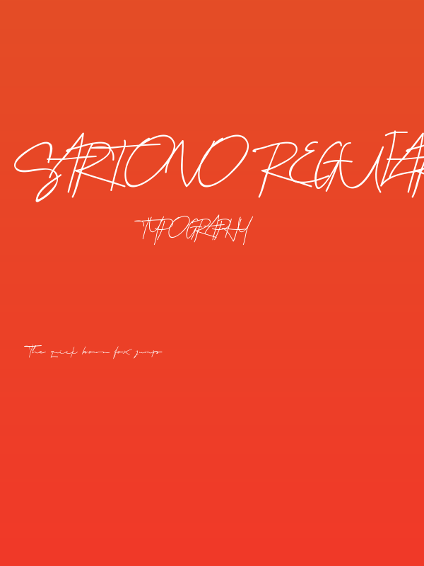 Sartono Regular Poster