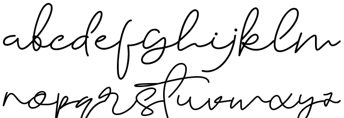 Sarttink Signature Font LOWERCASE